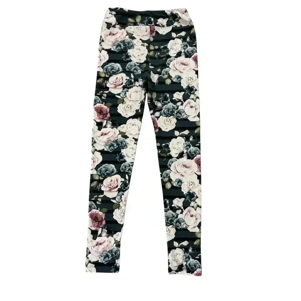 LuLaRoe Kids L/XL Floral Ankle Leggings